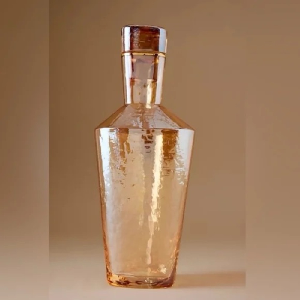 Anthropologie Amber Glass Decorative Vessel